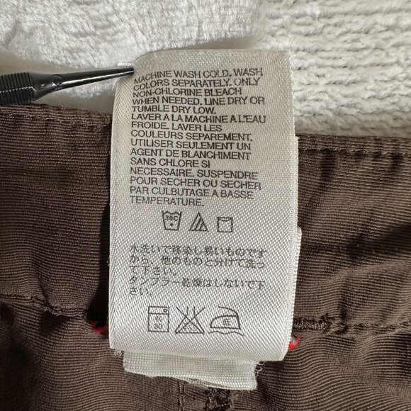 The North Face Cargo Shorts Men Size L Brown Belted Snap Closure Slash Pockets - Picture 9 of 12